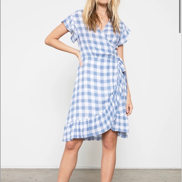Rails Brigitte Wrap Mini Dress Buffalo check - Picture 1 of 8